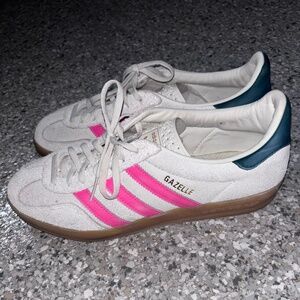 didas Gazelle Indoor White Off White Lucid Pink (Women's)